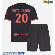 Maglie da calcio AC Milan Omari Hutchinson #20 Terza Maglia Bambino 2026-27 Manica Corta + Pantaloni corti)
